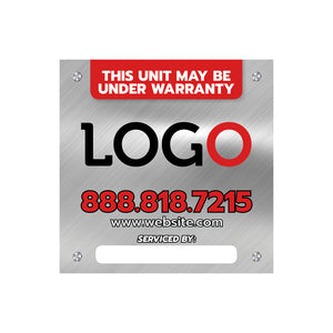 hvac and plumbing equipment sticker