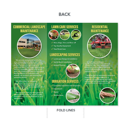 landscape and lawn maintenance brochure