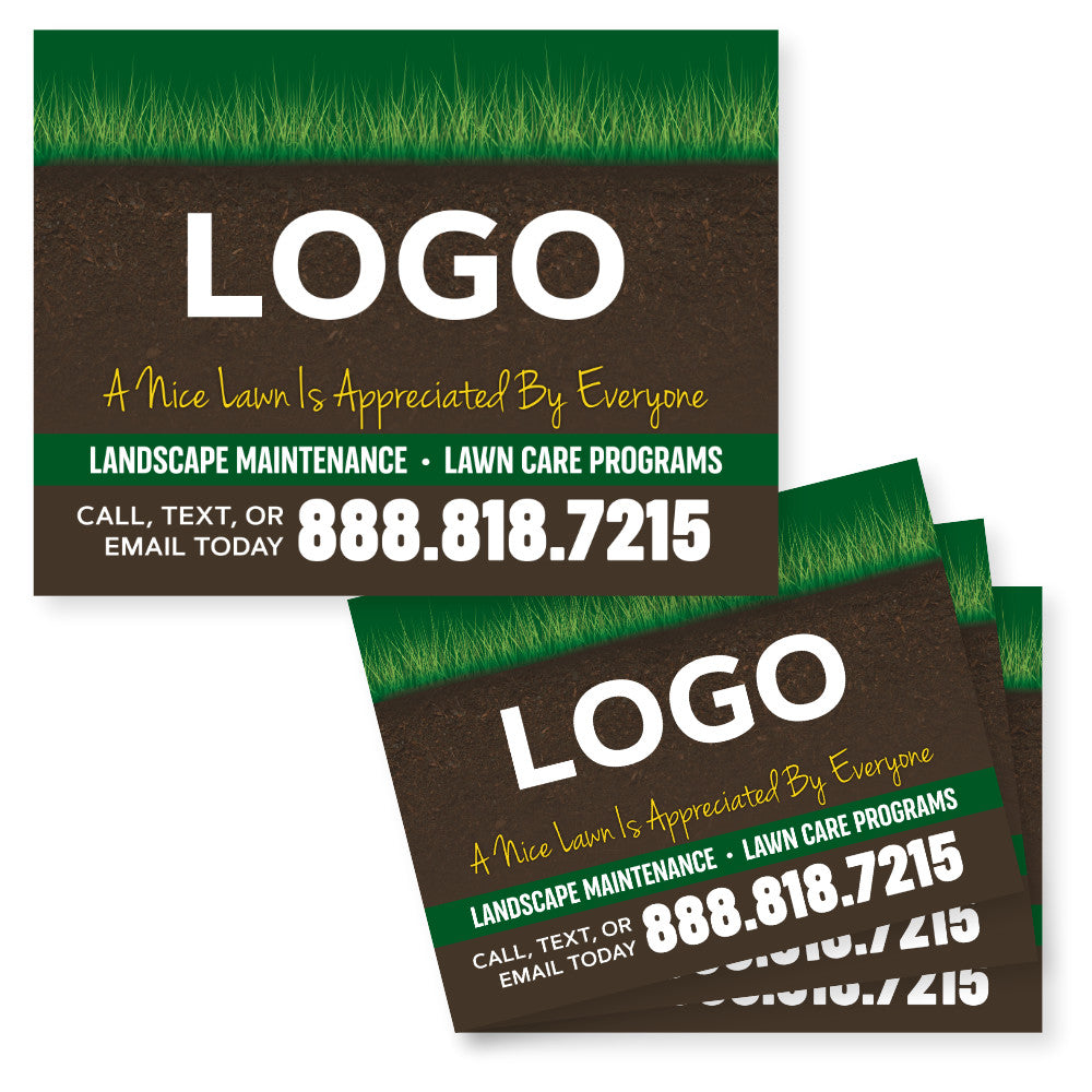 lawn care yard sign design