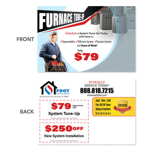furnace maintenance tech hvac postcard