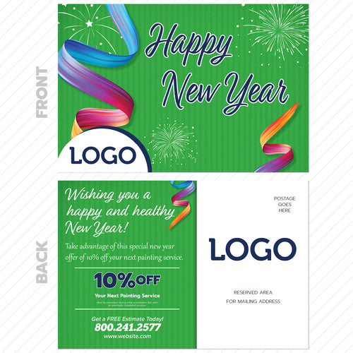 New Year Holiday Postcard