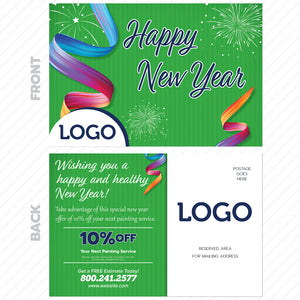New Year Holiday Postcard