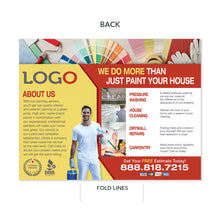 Load image into Gallery viewer, painting contractor trifold brochure

