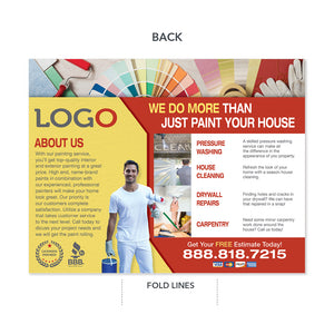 painting contractor trifold brochure