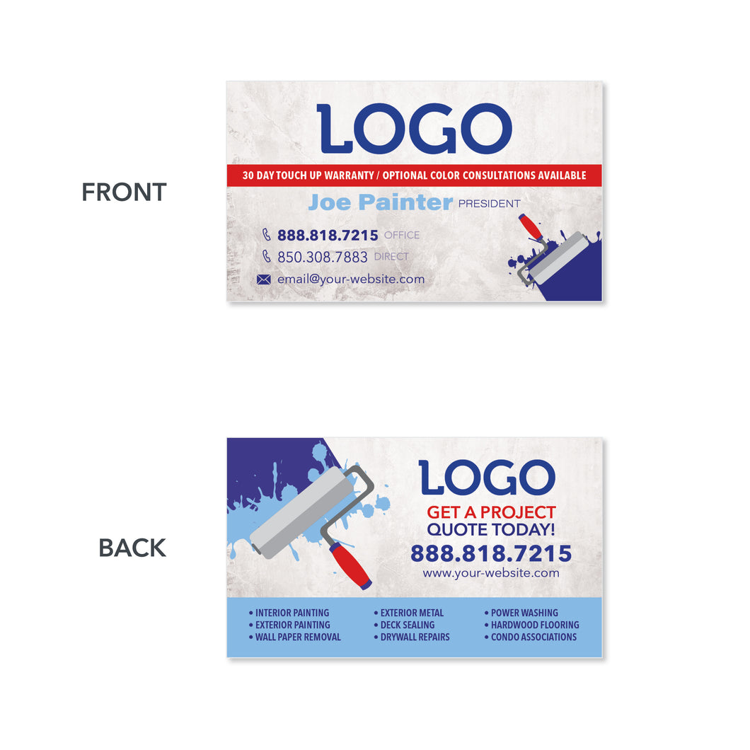 painting contractor business card roller