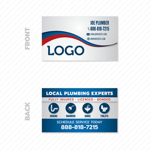 plumbers business card design