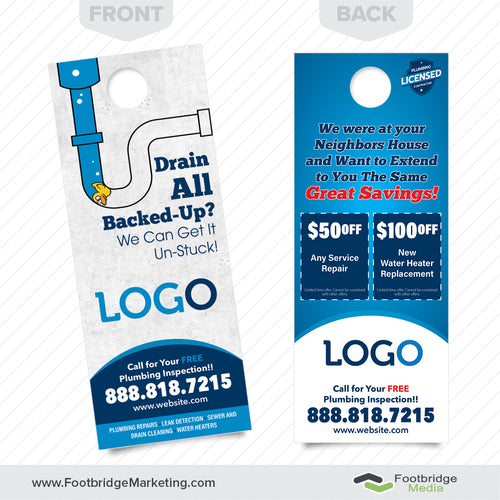 drain cleaning door hanger for plumbers