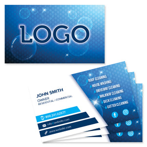power washing business card design