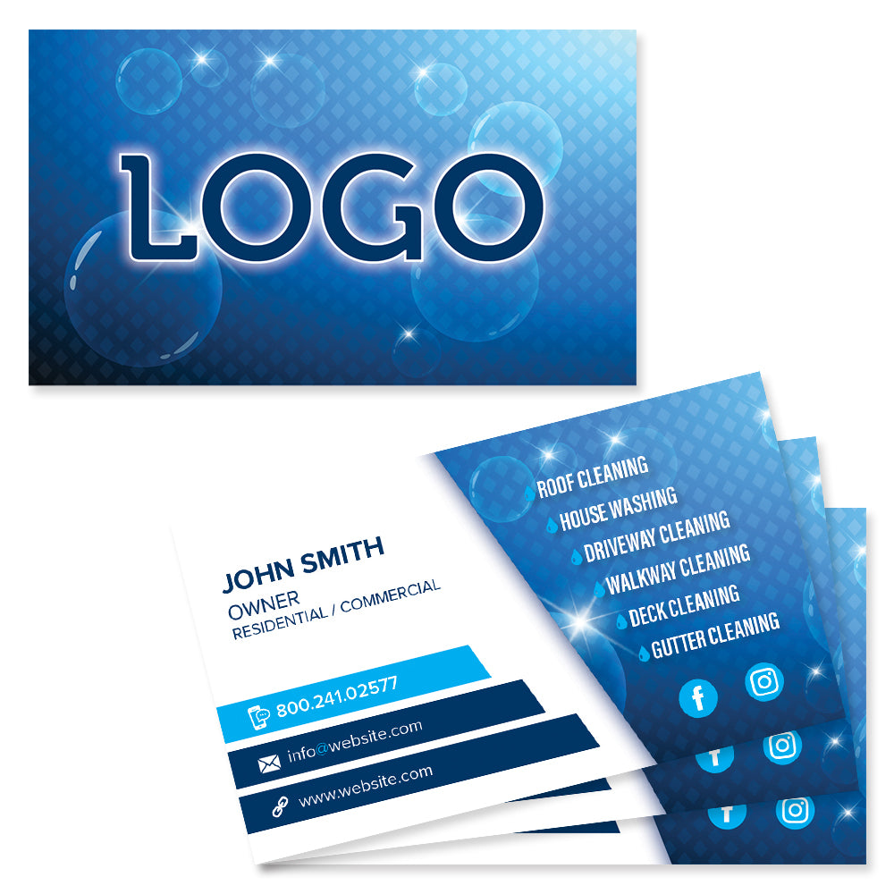 power washing business card design