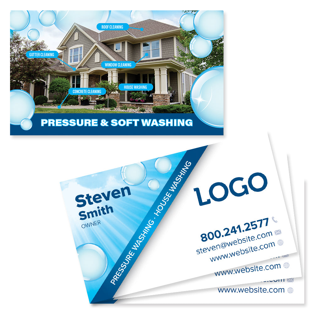 pressure washing business card design