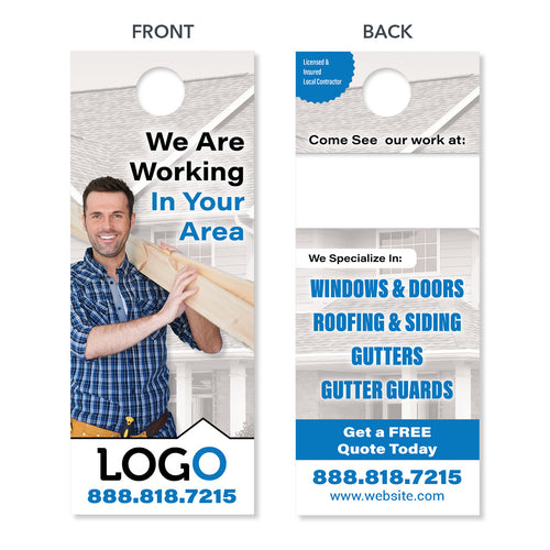 neighborhood remodeling contractor door hanger