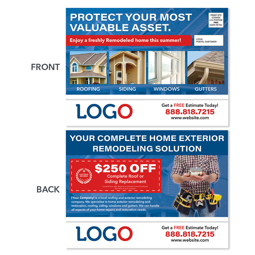 remodeling contractor eddm postcard