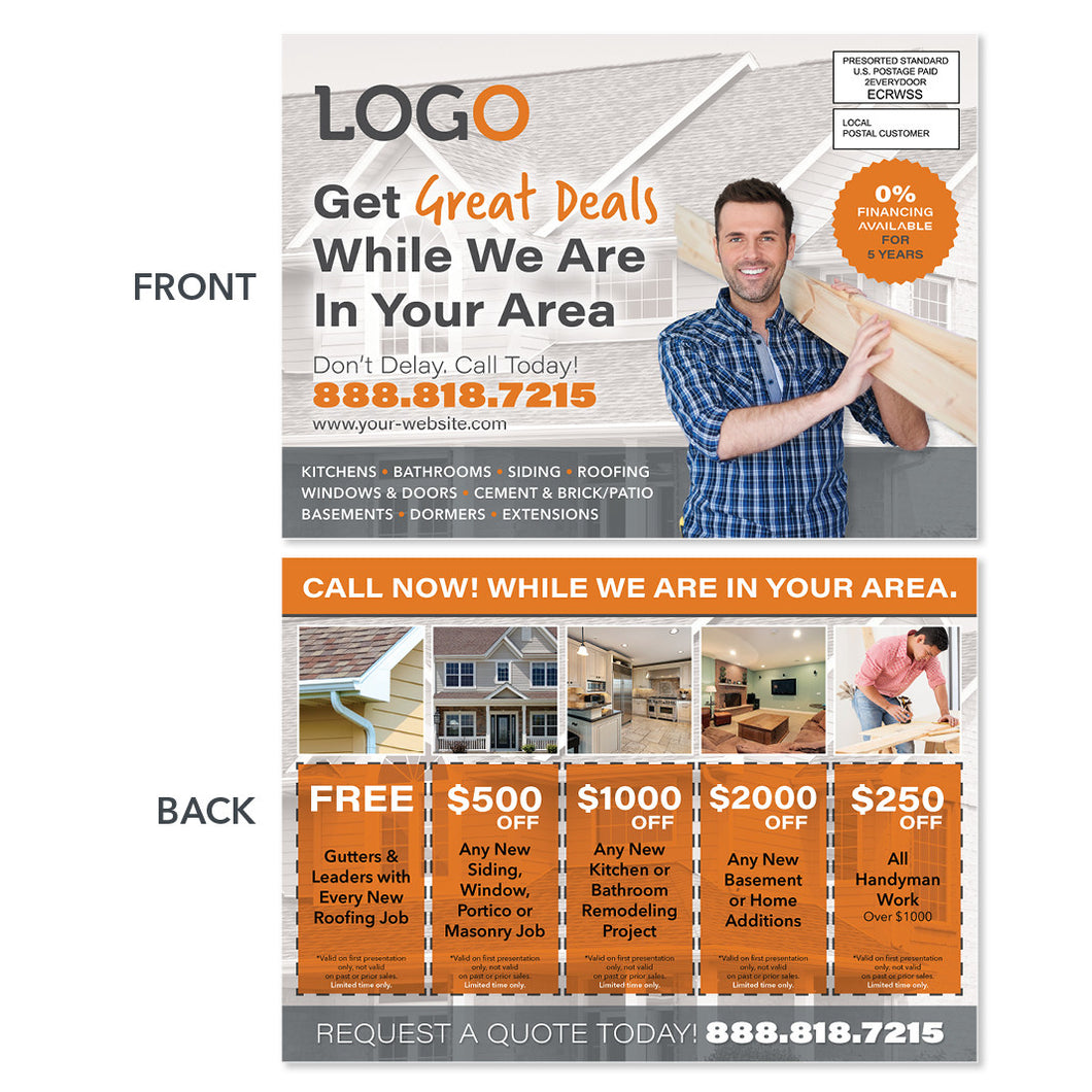 remodeling contractor eddm postcard handyman