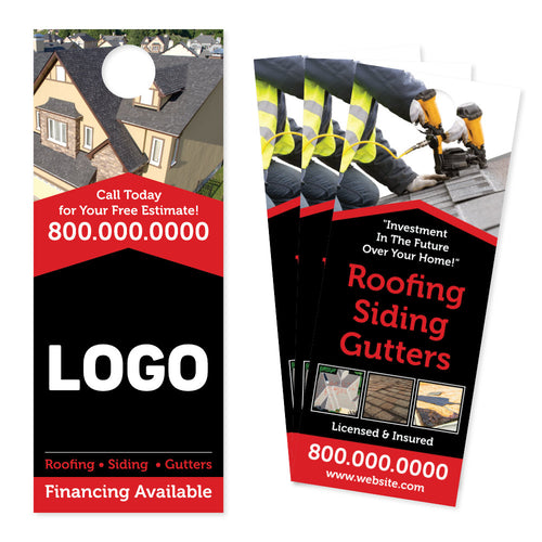 roof repair and replacement door hanger