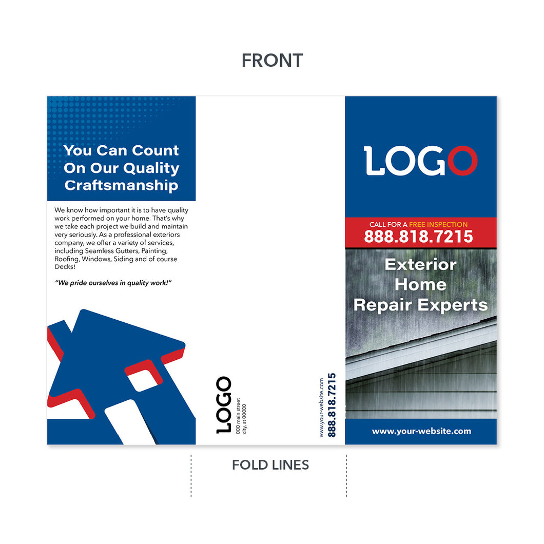 storm damage trifold brochure