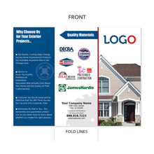 Load image into Gallery viewer, roofing contractor trifold brochure
