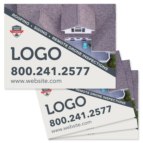 drone inspection yard signs for roofers