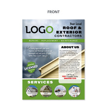 Load image into Gallery viewer, roofing contractor flyer
