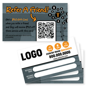 referral roofing business card design