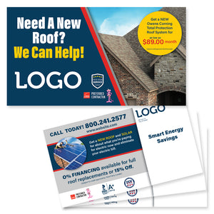roofing and solar postcard mailer