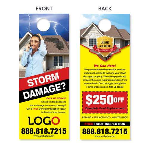 storm roof damage door hanger