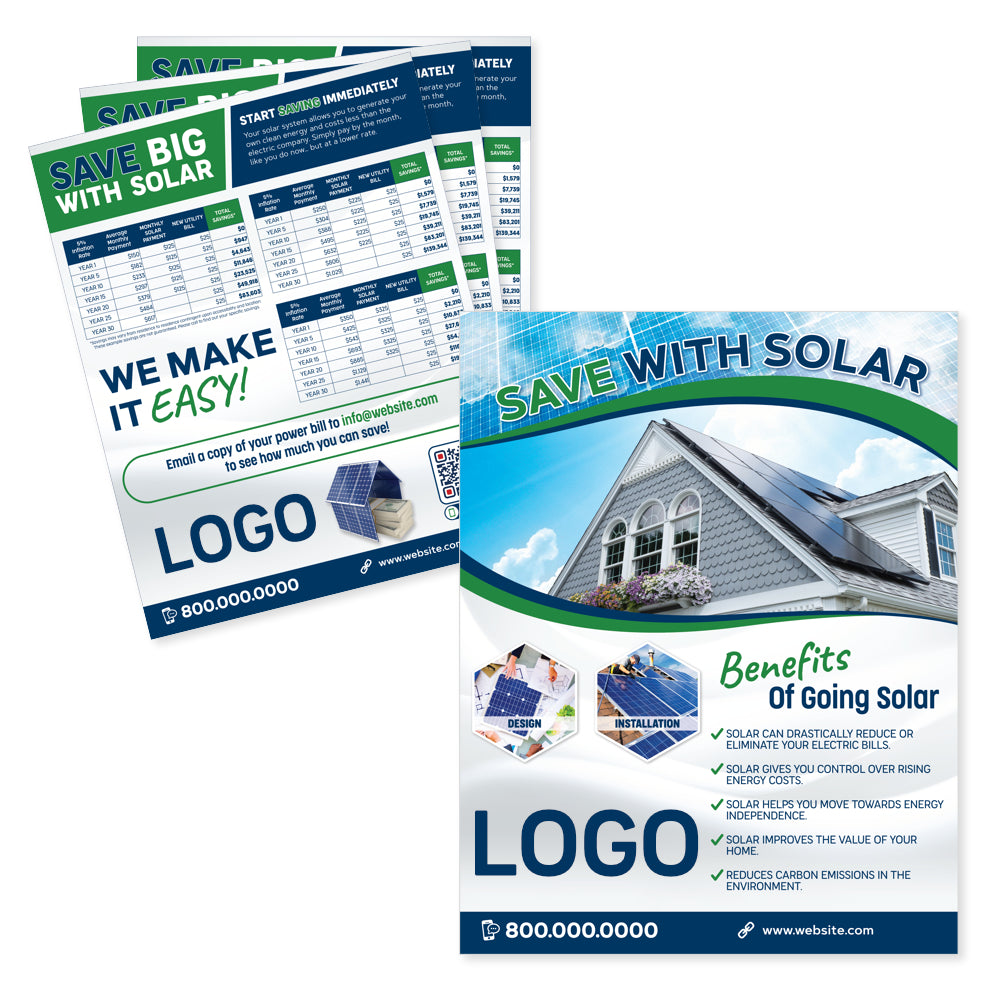 solar contractor flyer print design