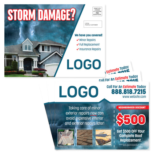 storm damage eddm postcard