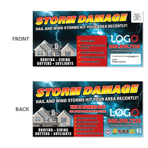storm and hail damage eddm postcard