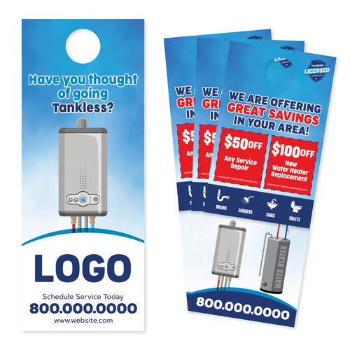 tankless water heater door hangers