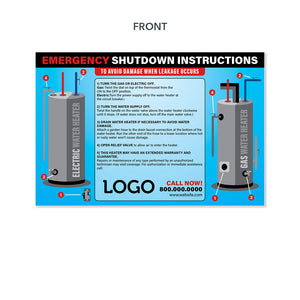 water heater sticker